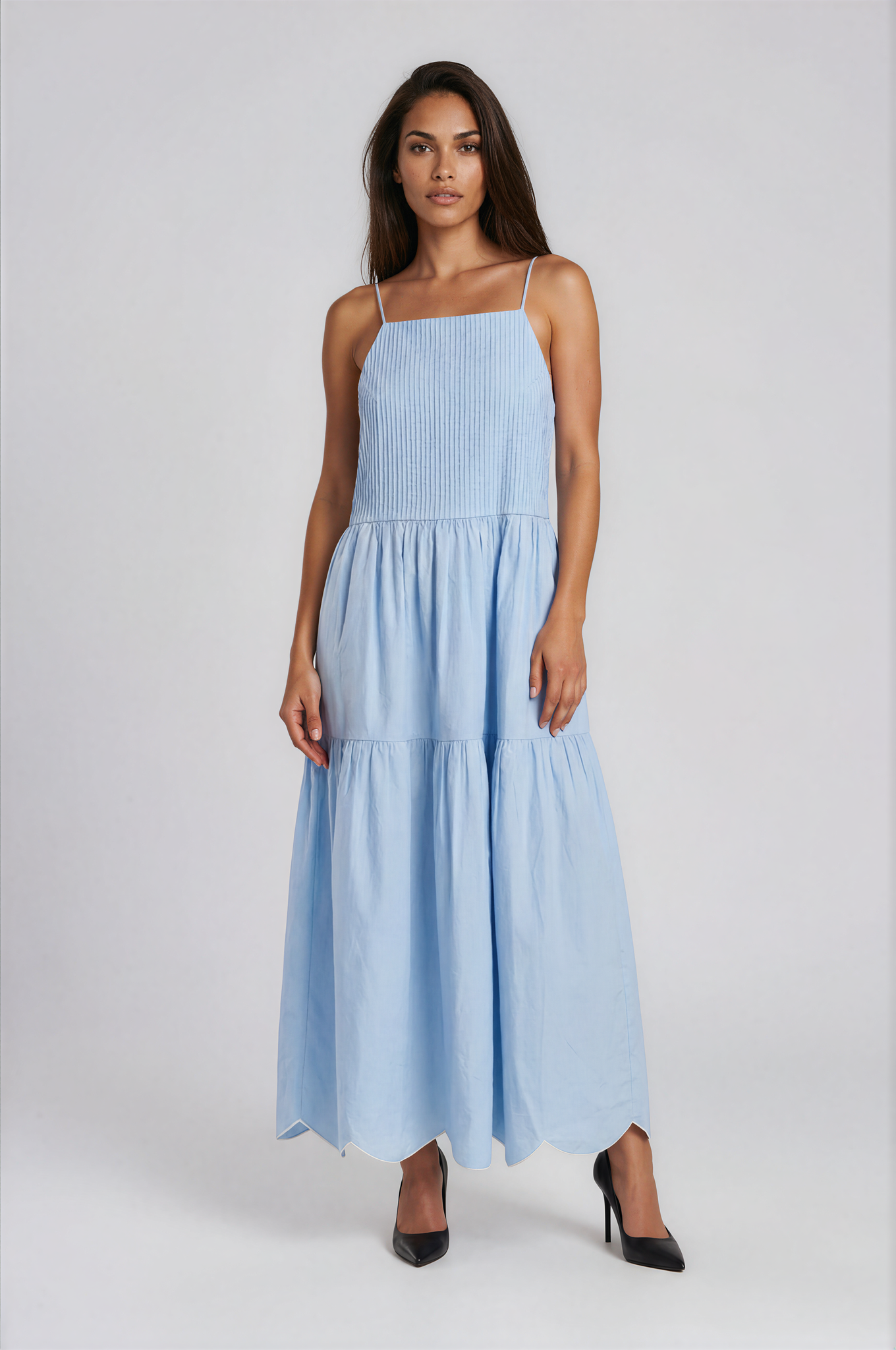 long light blue dress