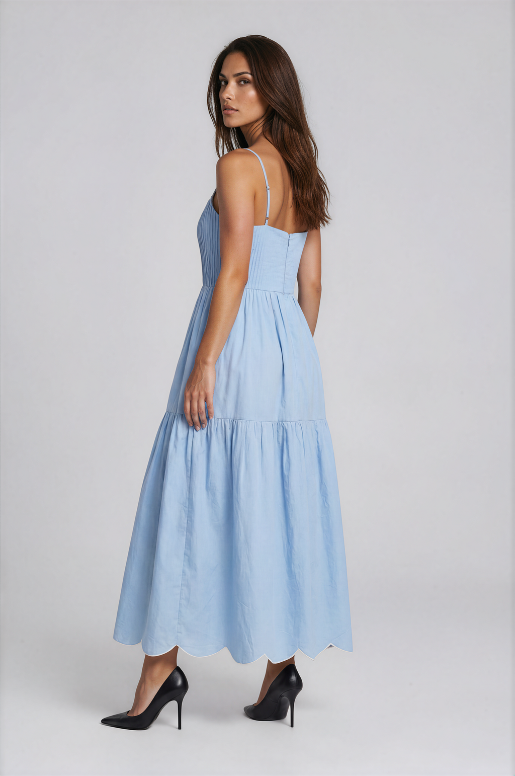 long light blue dress