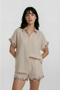 Beige Shirt with Embroidery