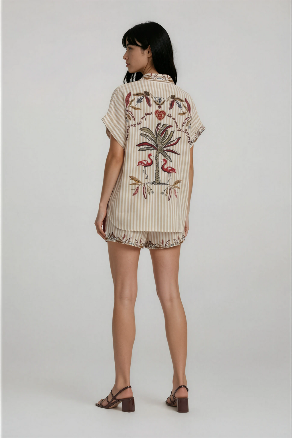 Beige Shirt with Embroidery
