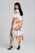 patterned long shirt dress
