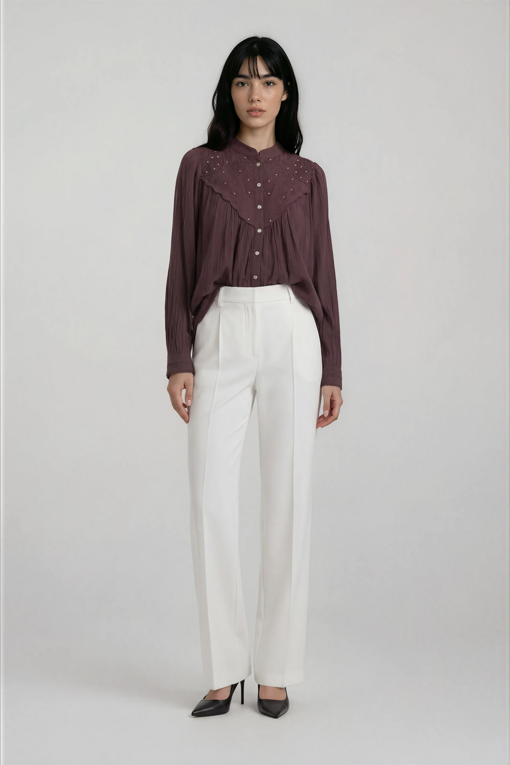 brown full sleeve shirt